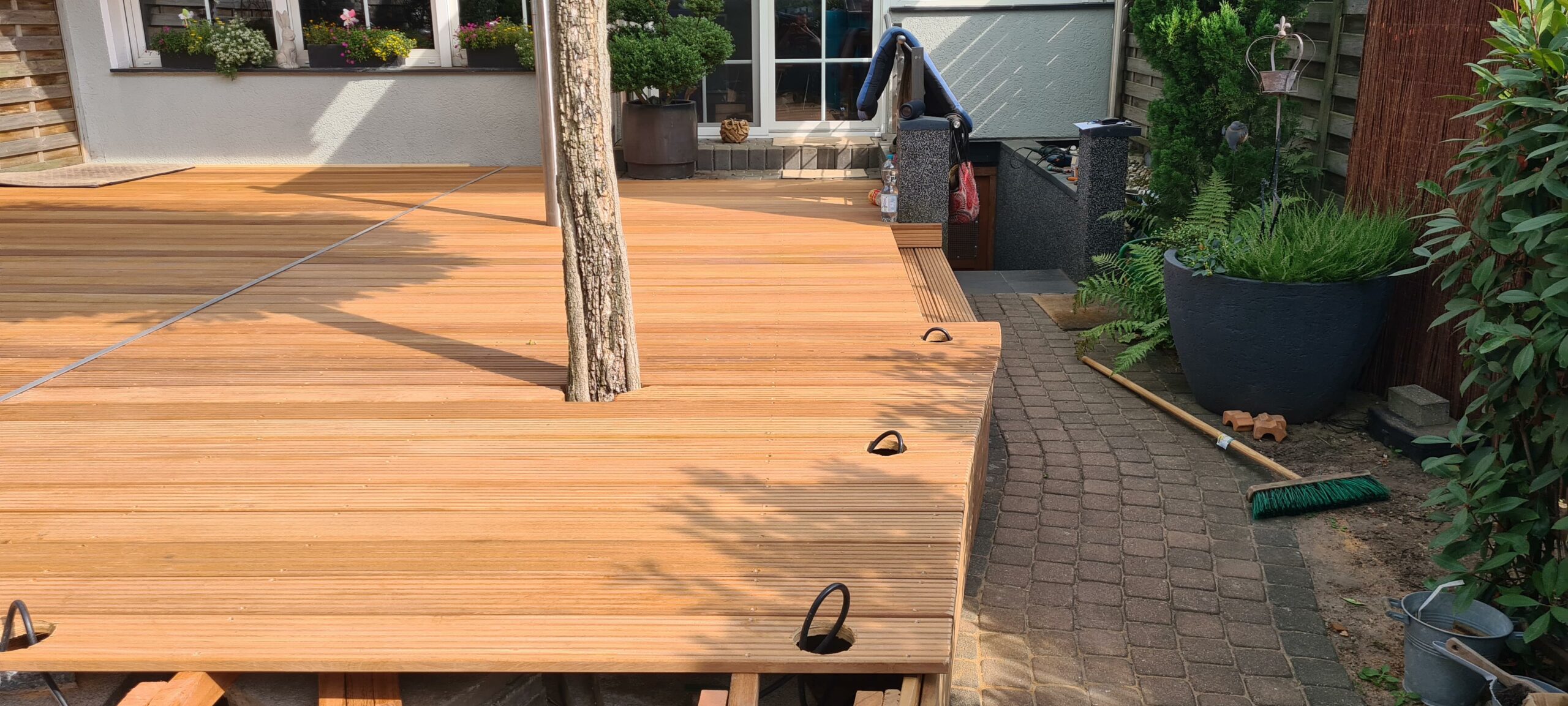 Terassenverlegung – Bangkirai Terrassendielen