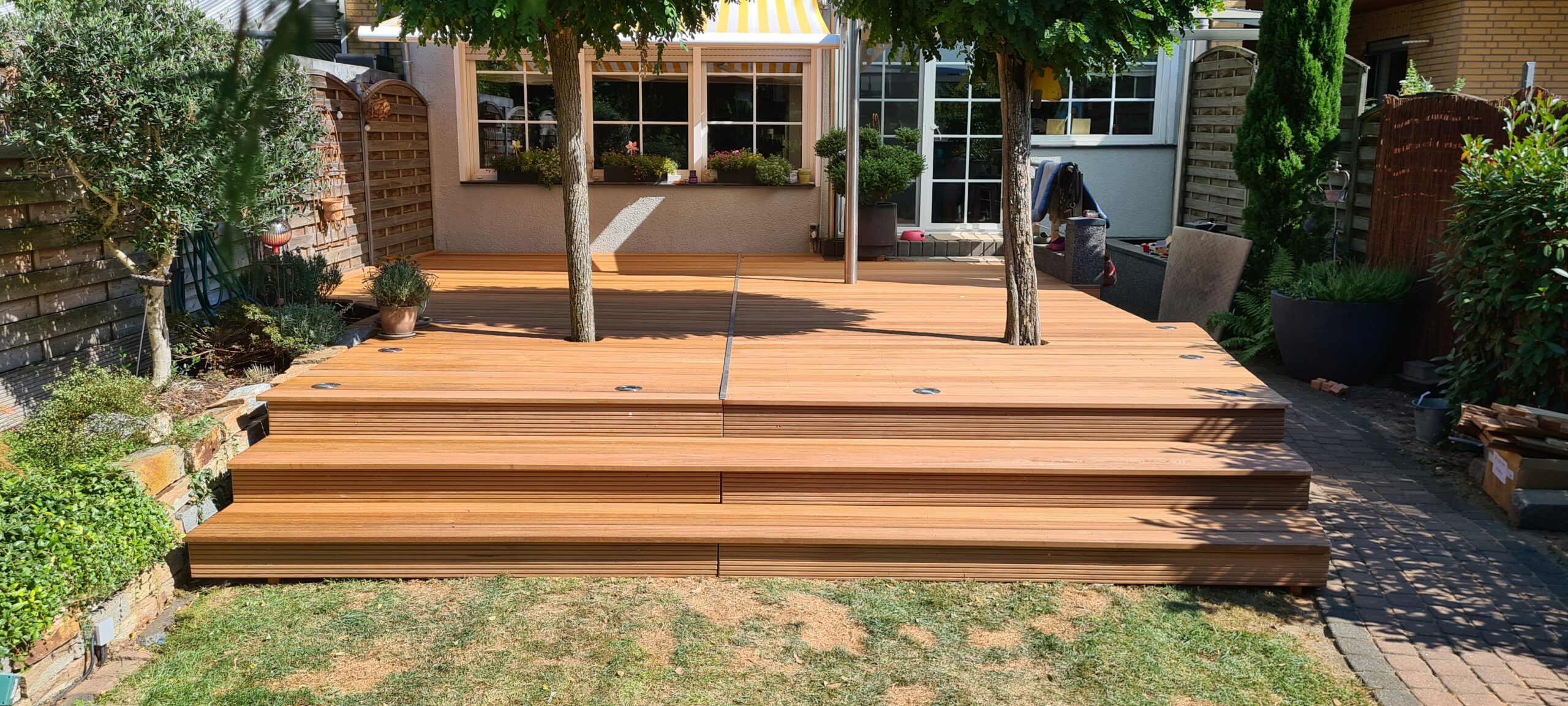 Terassenverlegung – Bangkirai Terrassendielen
